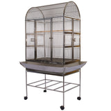 Indoor / Outdoor 39" x 29" x 67" #304 Stainless Steel Dometop Bird / Parrot Cage + Seed Catcher