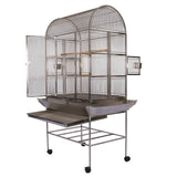 Indoor / Outdoor 39" x 29" x 67" #304 Stainless Steel Dometop Bird / Parrot Cage + Seed Catcher