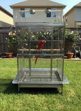 304 Stainless Steel XL Extra Large Bird Parrot Macaw Indoor Outdoor Cage Play Top Free Shipping