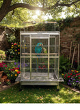 Large 304 Stainless Steel Indoor / Outdoor Parrot Macaw Bird Cage w/ Play Top Stand