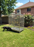 Extra Large Indoor / Outdoor 304 Stainless Steel Bird / Parrot Macaw Cage SUS304 Medical Grade Stainless Steel